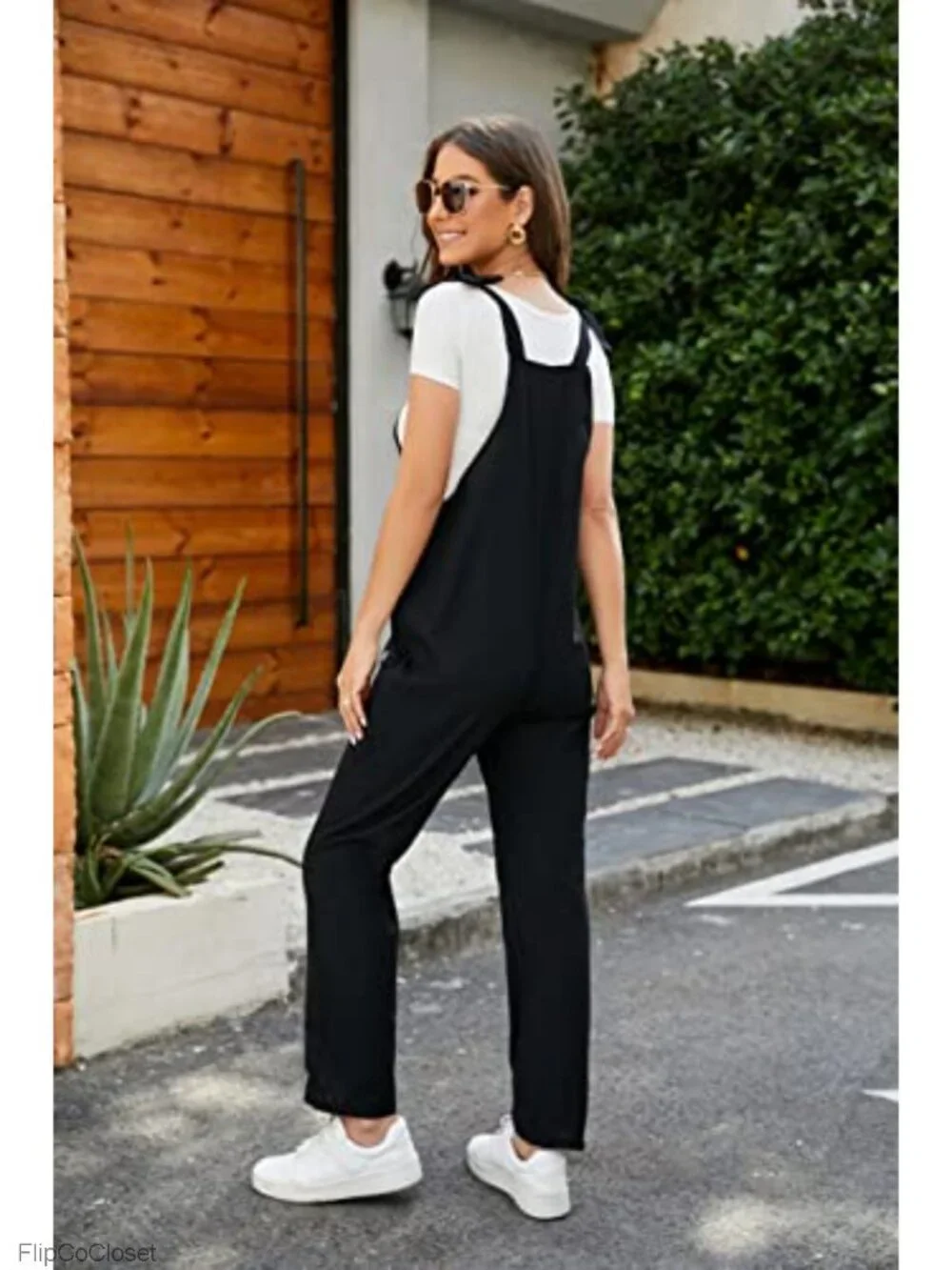 Women's Loose Skull Printed Overalls Jumpsuit with Pockets